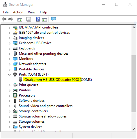 device manager screenshot